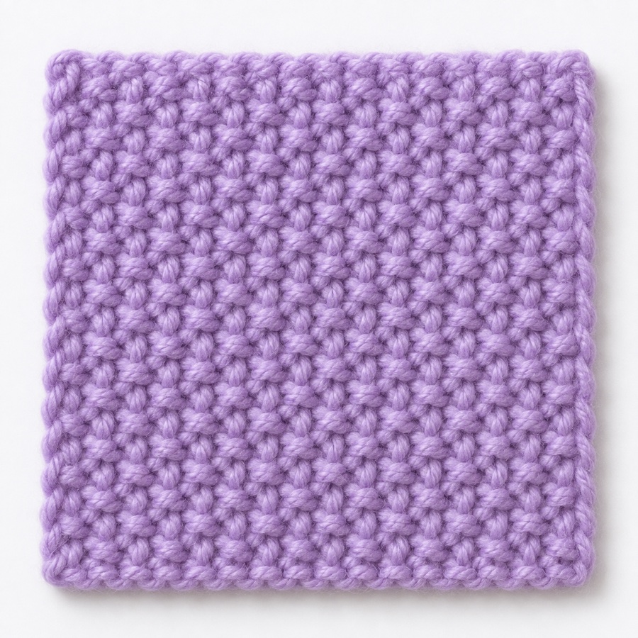 Orchid seed-stitch swatch with alternating small bumps in a pebbled texture